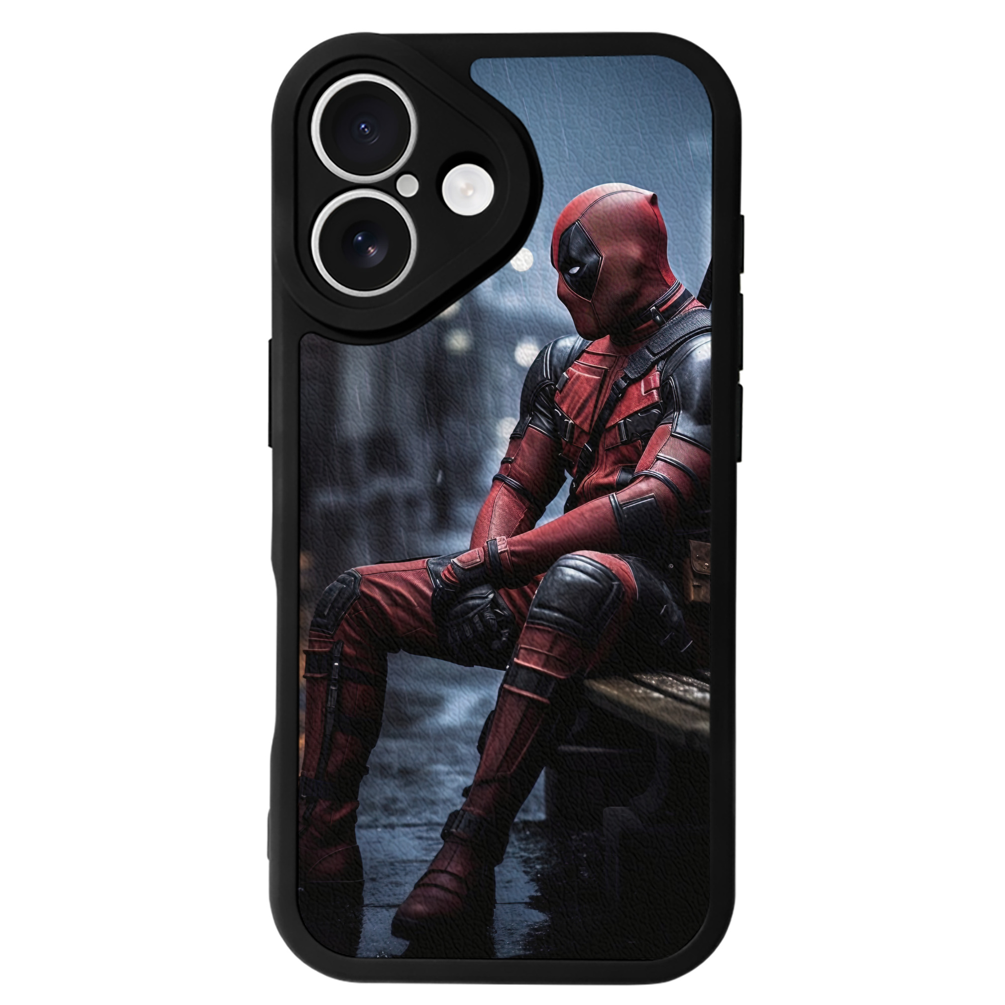 （画像用） Deadpool デッドプール 【iPhone 16シリーズ対応】シリコンスマホケース（レザー調） 材質：シリコン